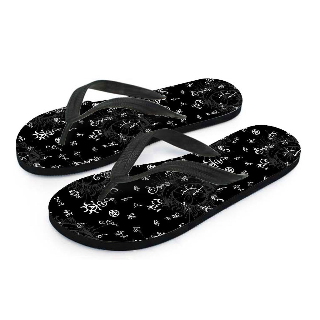 Alchemy Gothic Witch Men's Flip Flops-grizzshop