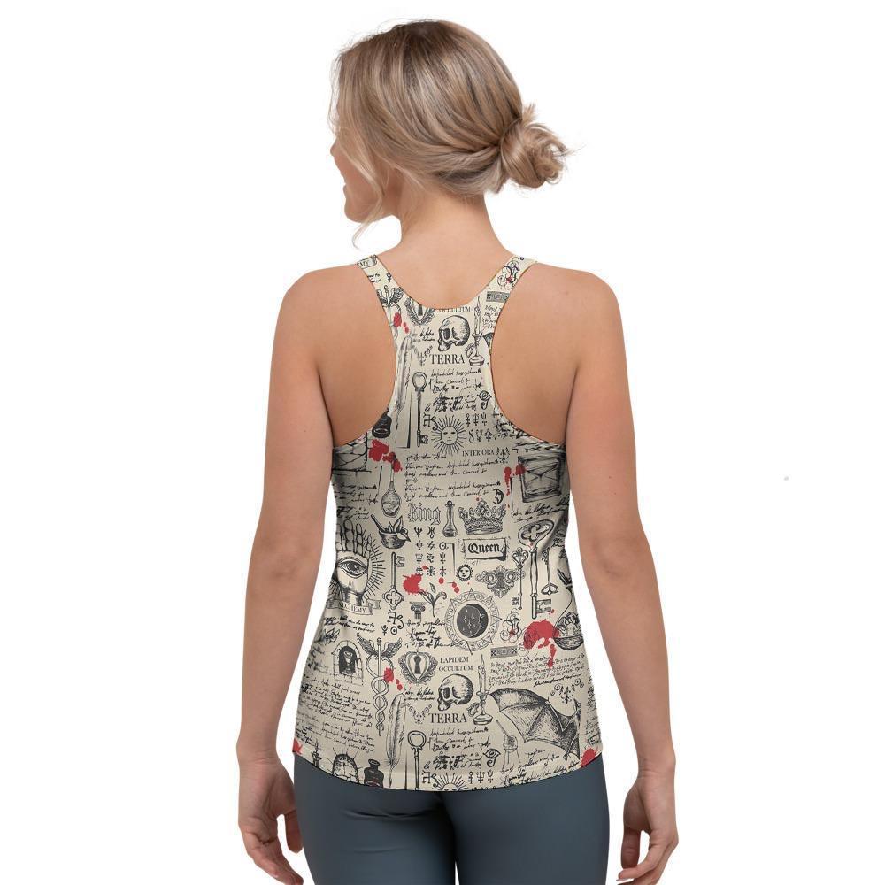 Alchemy Witchcraft Gothic Women's Racerback Tank Top-grizzshop