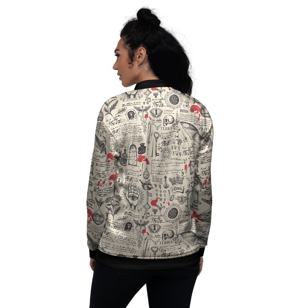 Alchemy Witchcraft Gothic Women's Bomber Jacket-grizzshop