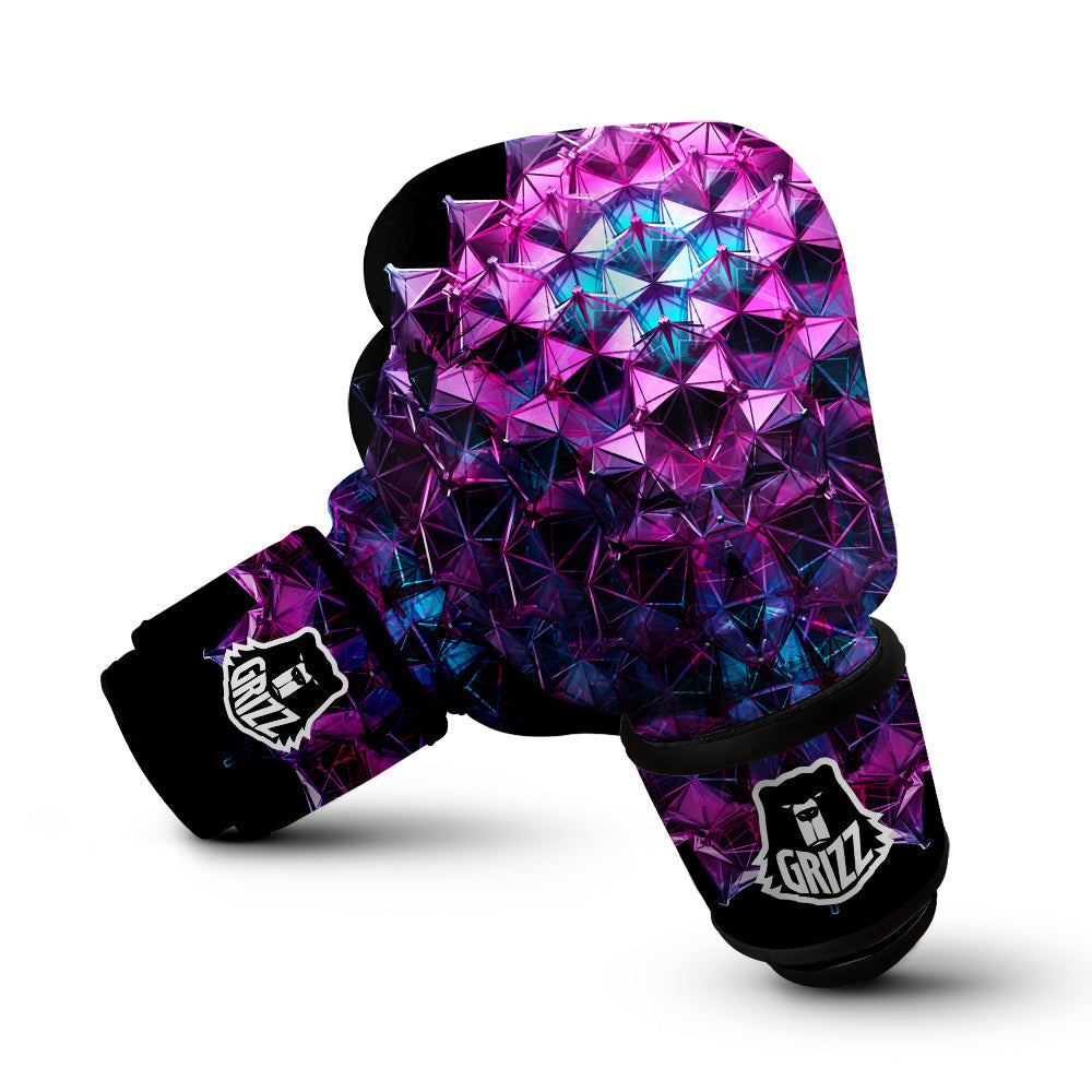 Alien Crystal Diamond Flower Print Boxing Gloves-grizzshop