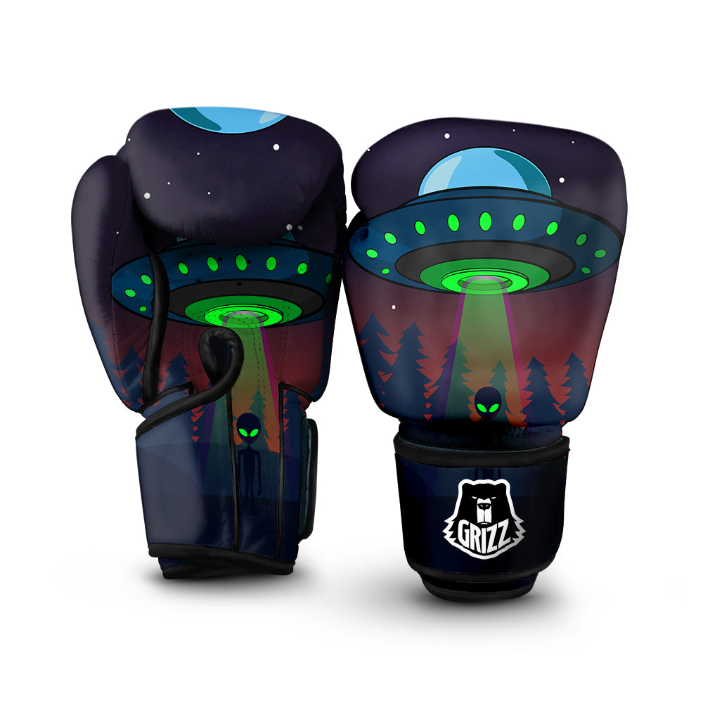 Alien Invasion On Earth Print Boxing Gloves-grizzshop