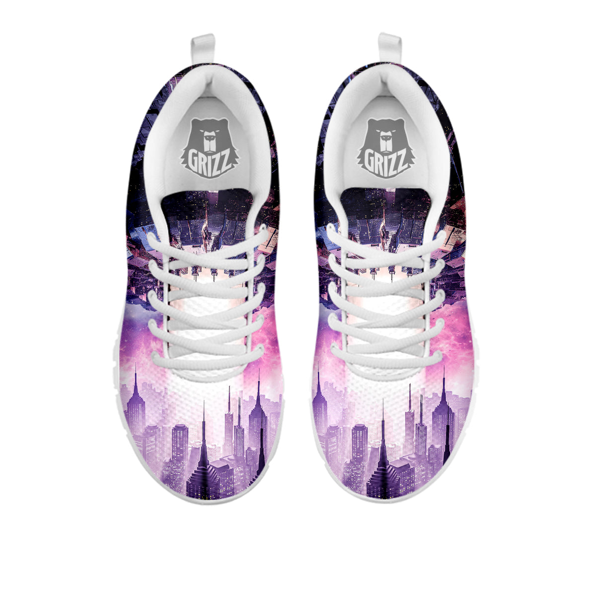 Alien Invasion Print White Sneaker-grizzshop