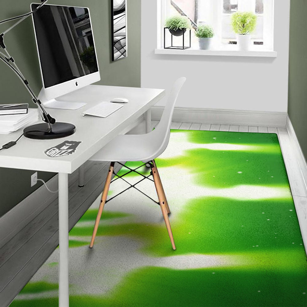 Alien Light Green Print Floor Mat-grizzshop