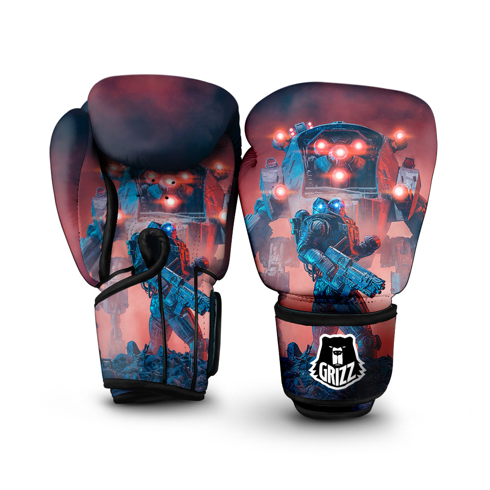 Alien Robot In the battlefield Boxing Gloves-grizzshop