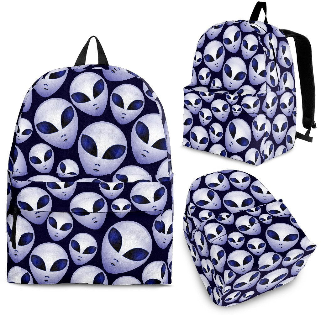 Alien Ufo Pattern Print Backpack-grizzshop