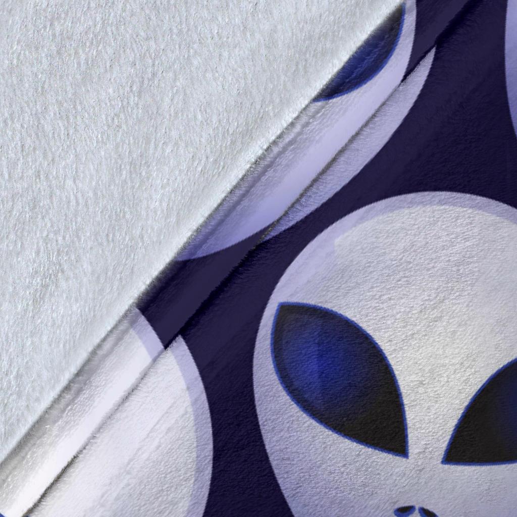Alien Ufo Pattern Print Blanket-grizzshop
