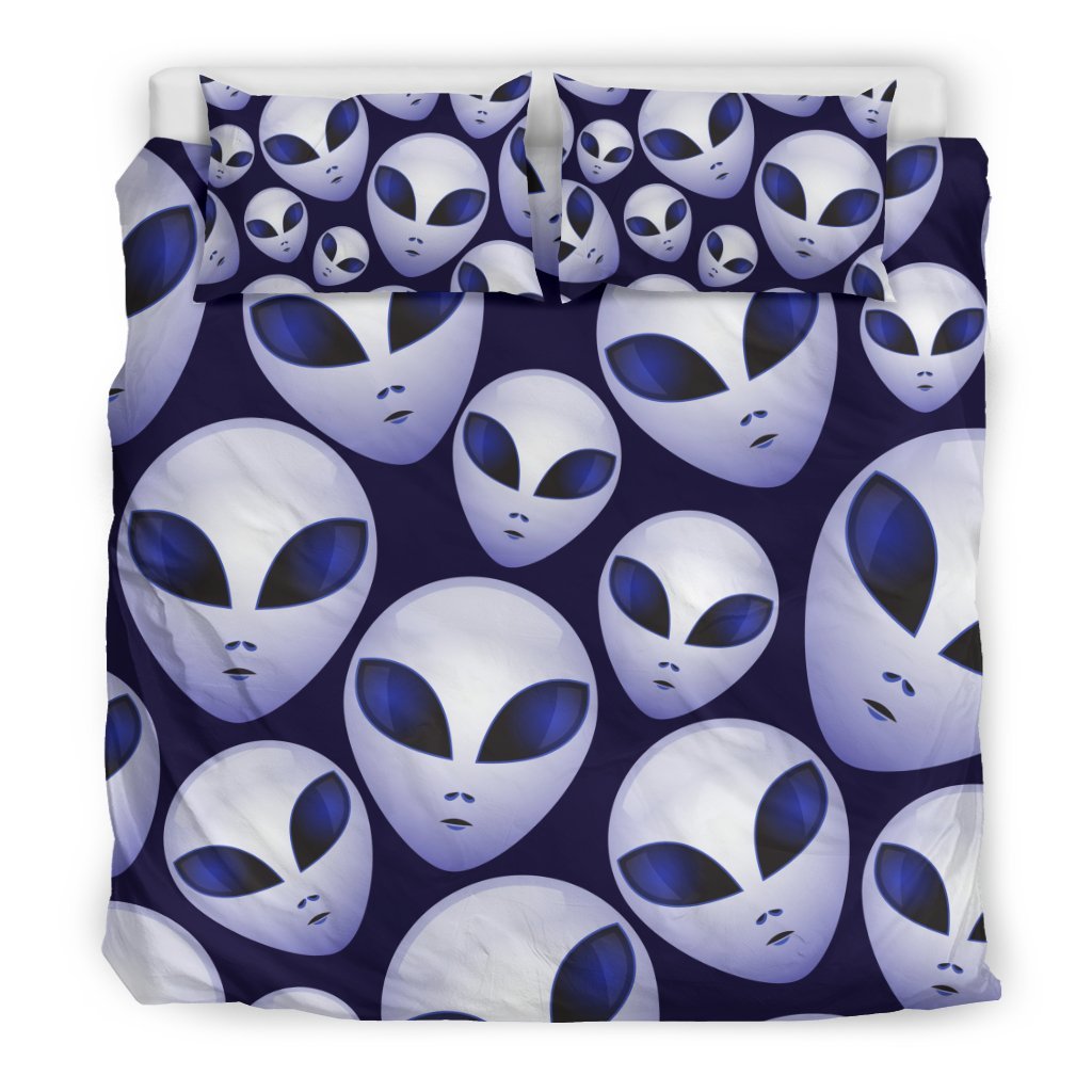 Alien Ufo Pattern Print Duvet Cover Bedding Set-grizzshop