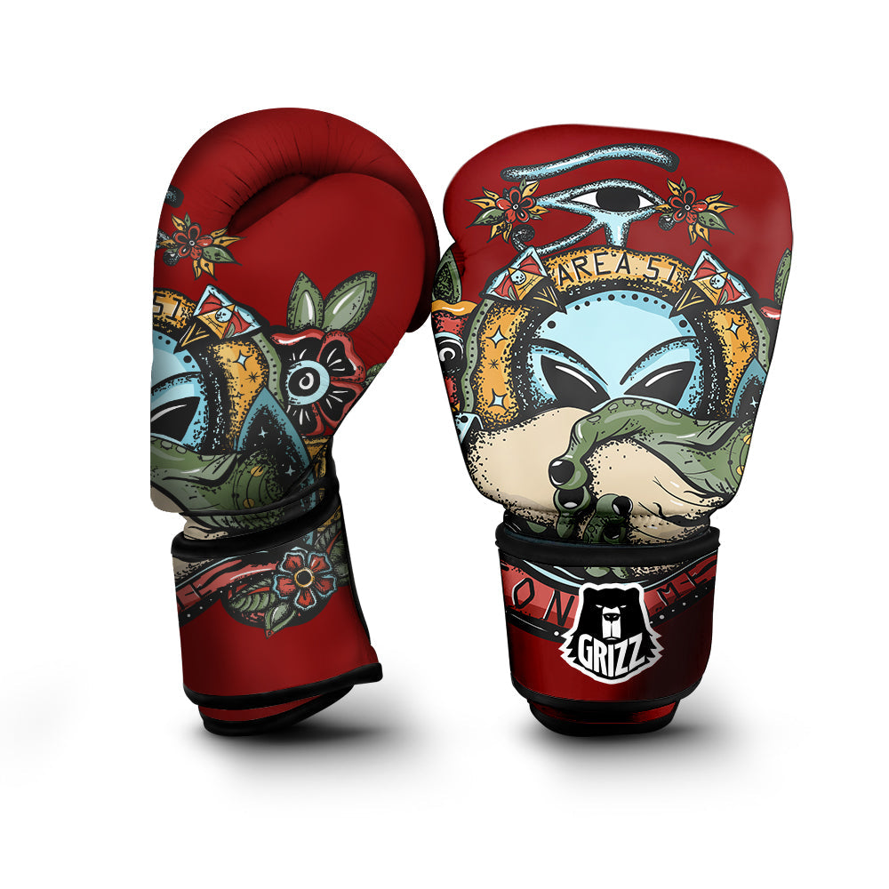 Aliens Area 51 Print Boxing Gloves-grizzshop
