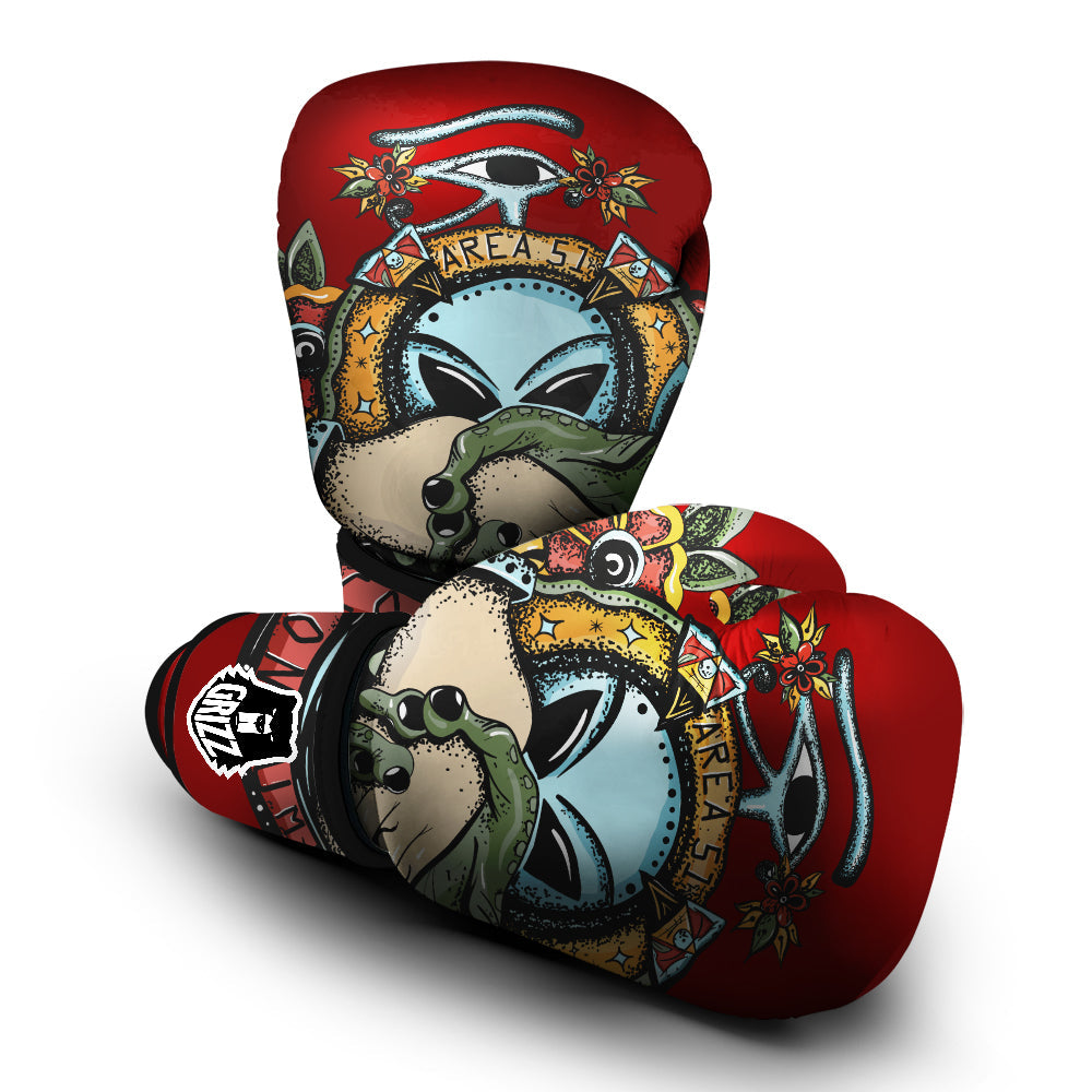 Aliens Area 51 Print Boxing Gloves-grizzshop