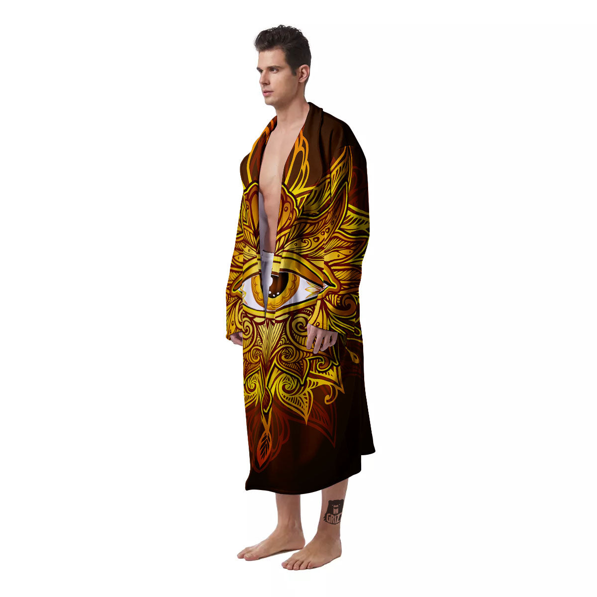All Seeing Eye Gold Print Men's Robe-grizzshop