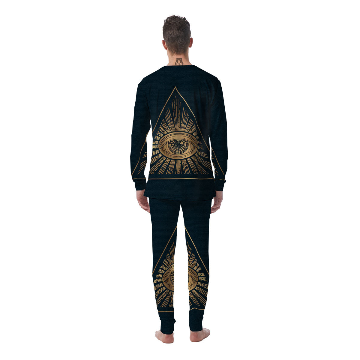All Seeing Eye Masonic Print Men's Pajamas-grizzshop