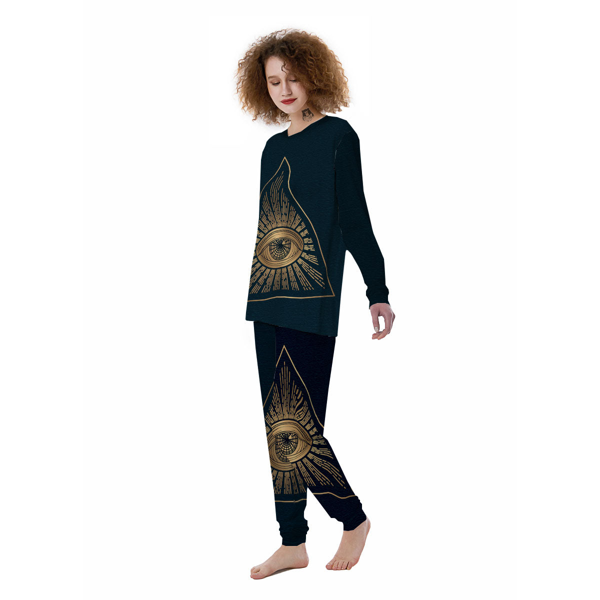 All Seeing Eye Masonic Print Women's Pajamas-grizzshop