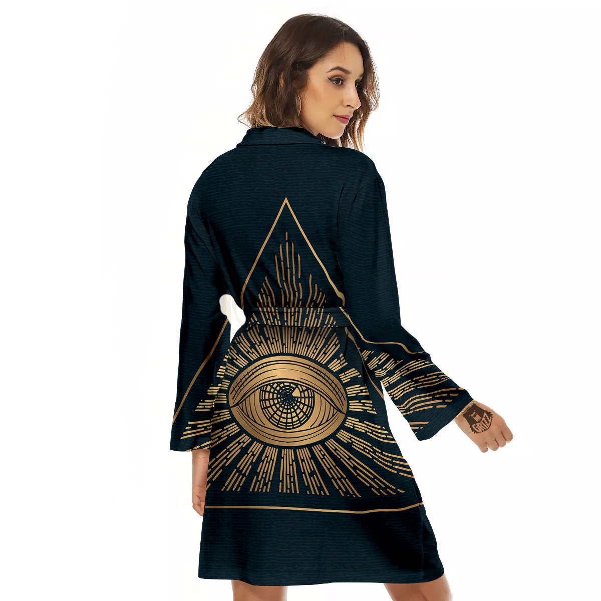 All Seeing Eye Masonic Print Women's Robe-grizzshop