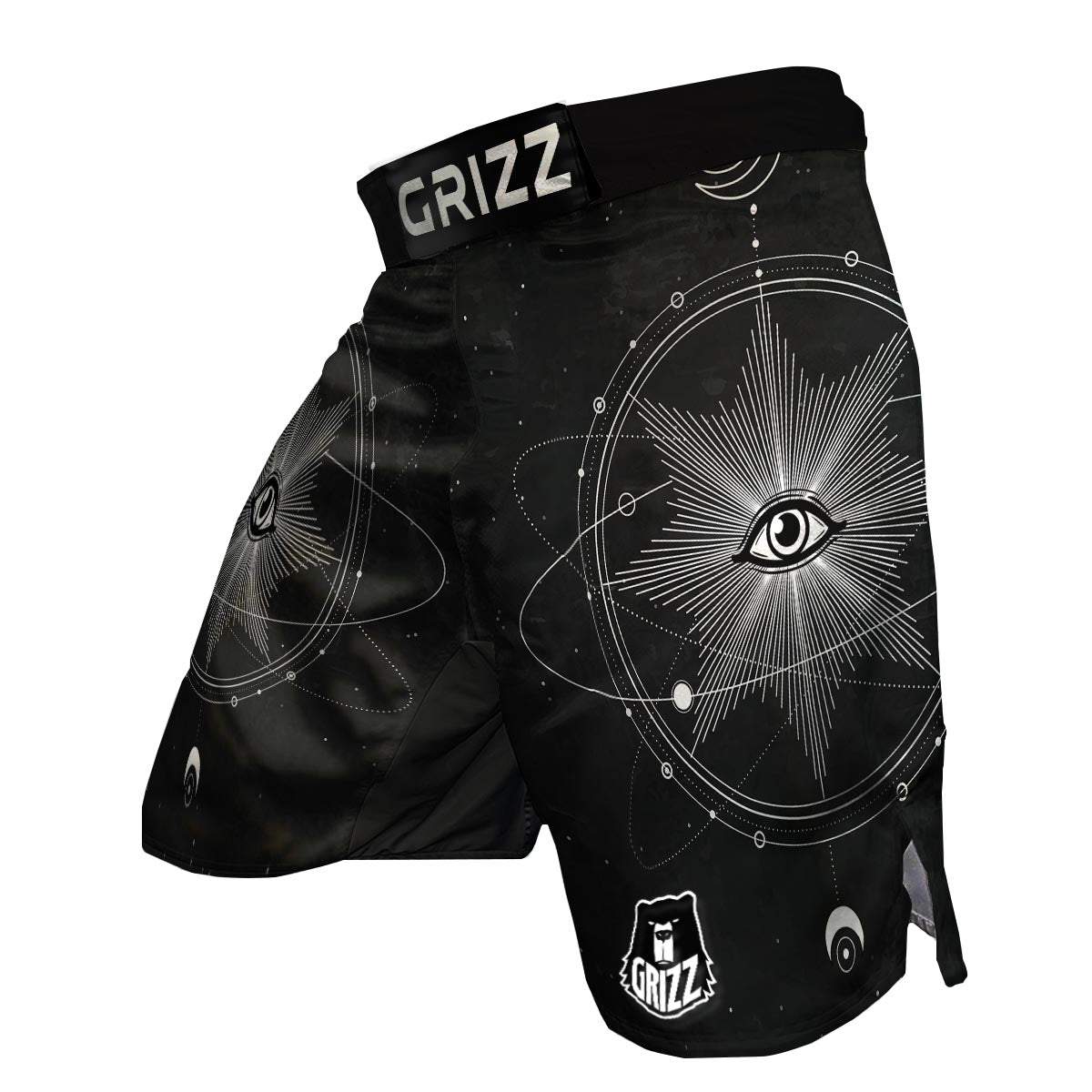 All Seeing Eye Sun Print MMA Shorts-grizzshop