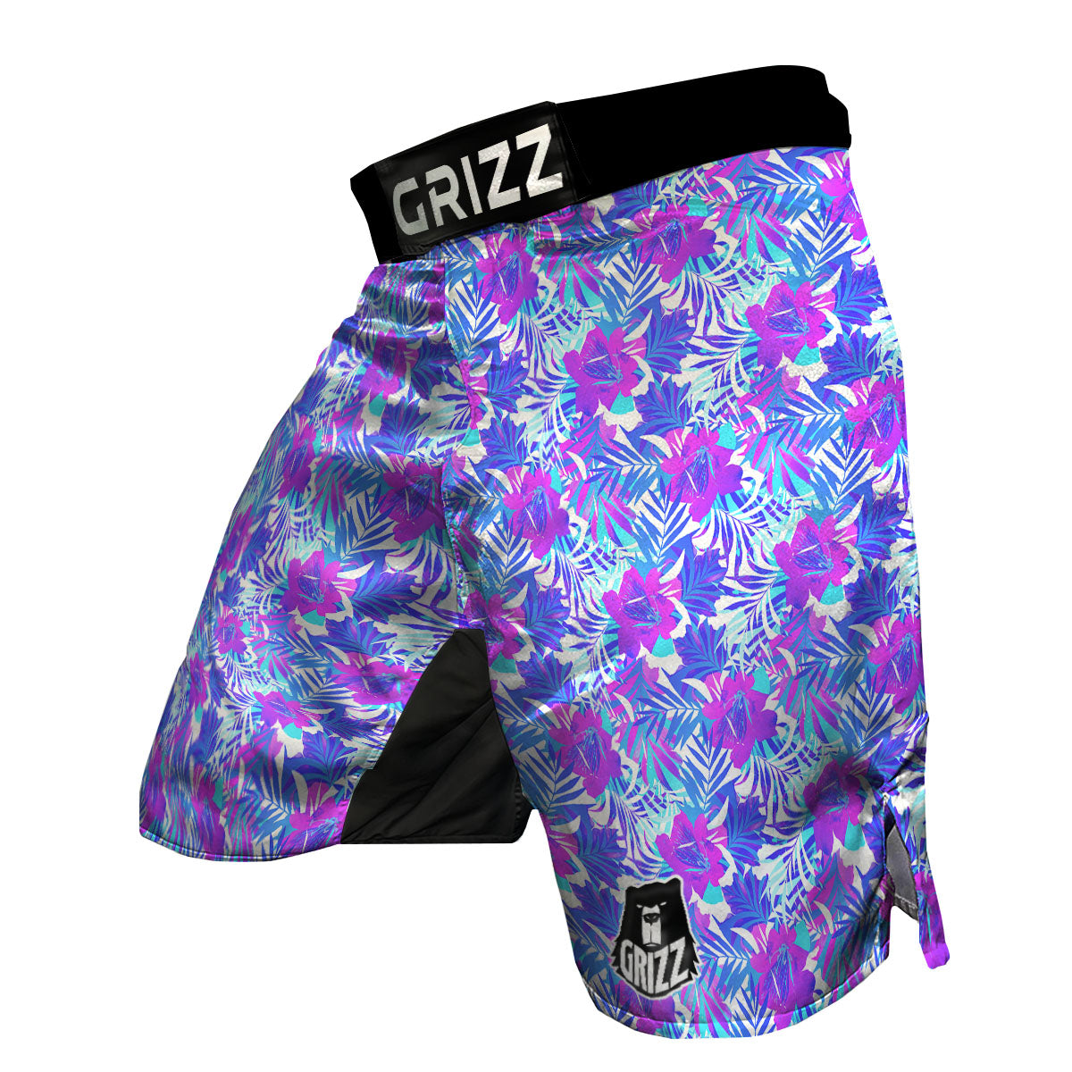 Aloha Psychedelic Tropical Print Pattern MMA Shorts-grizzshop