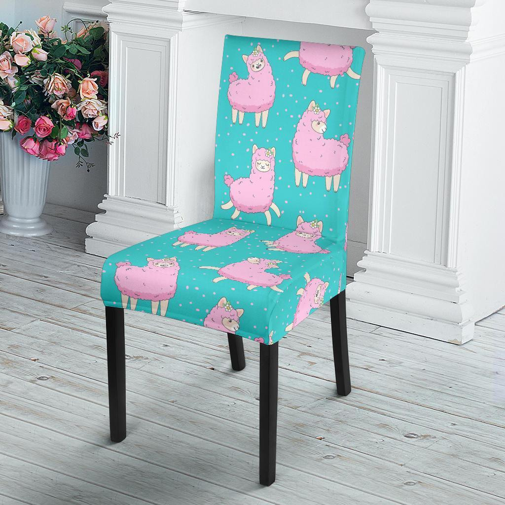 Alpaca Pattern Print Chair Cover-grizzshop