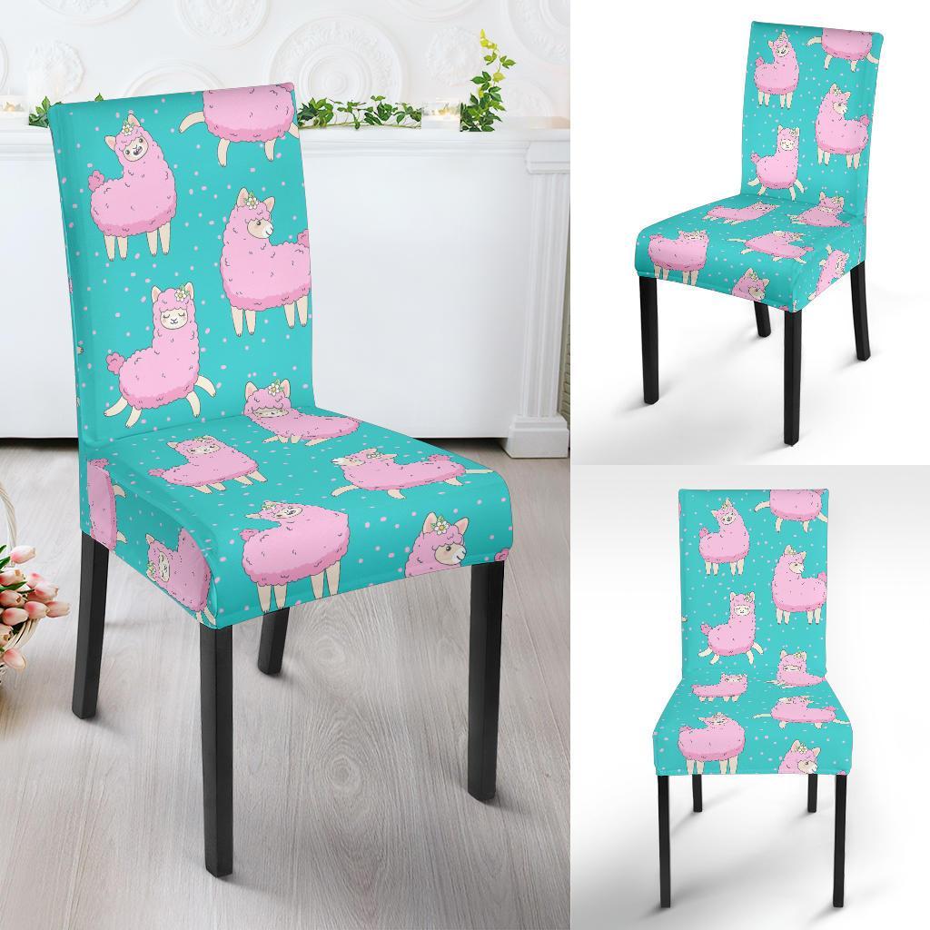 Alpaca Pattern Print Chair Cover-grizzshop