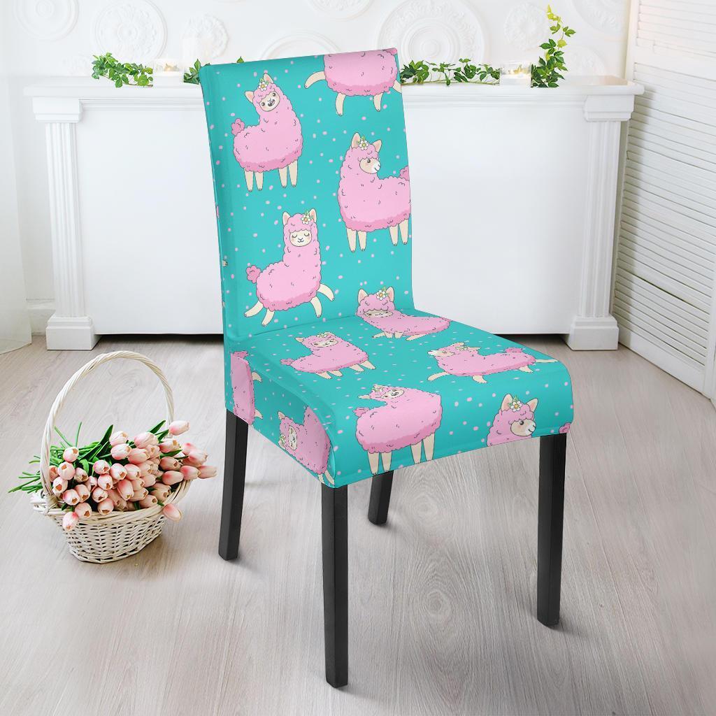 Alpaca Pattern Print Chair Cover-grizzshop