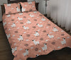 Alpaca Pink Pattern Print Bed Set Quilt-grizzshop