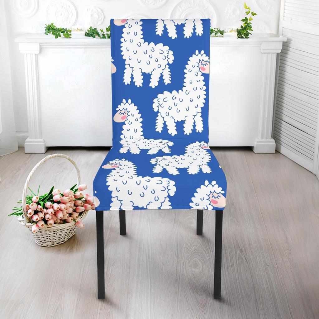 Alpaca Print Pattern Chair Cover-grizzshop