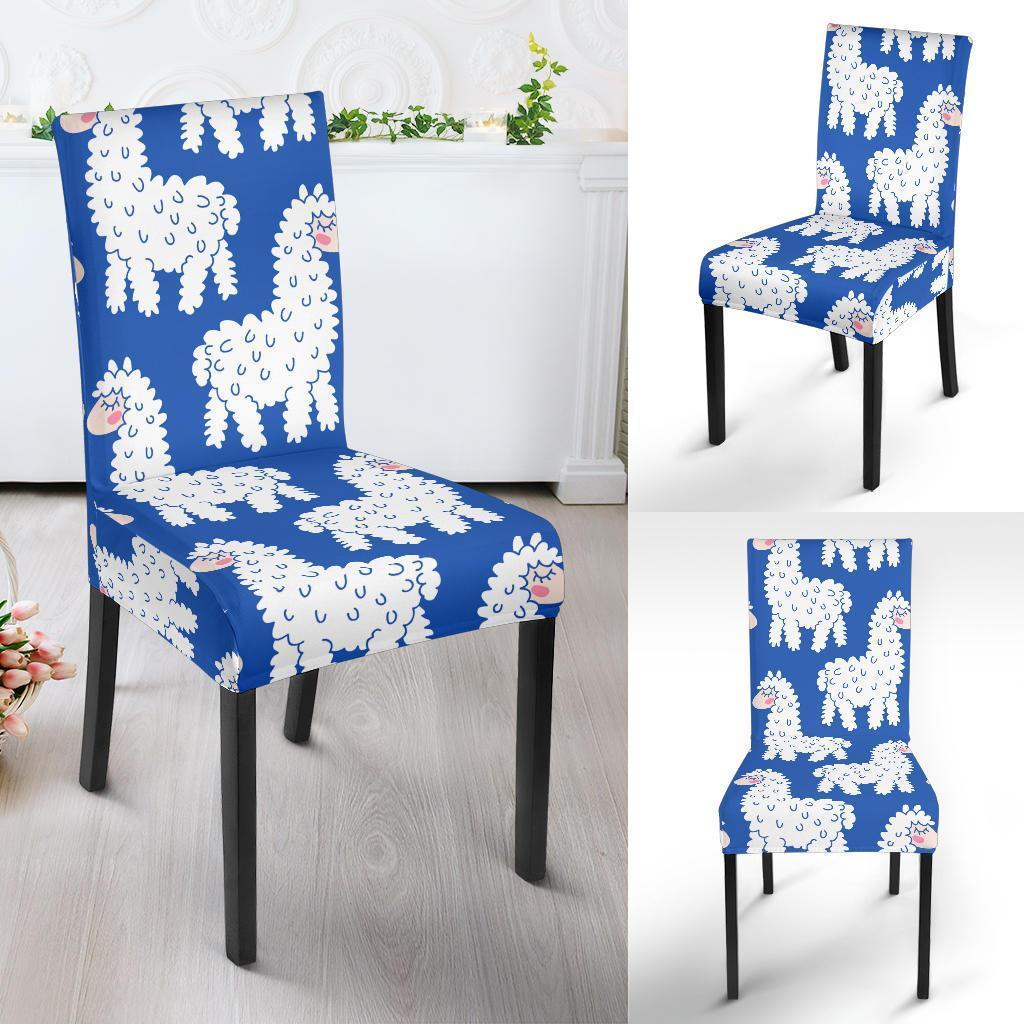 Alpaca Print Pattern Chair Cover-grizzshop