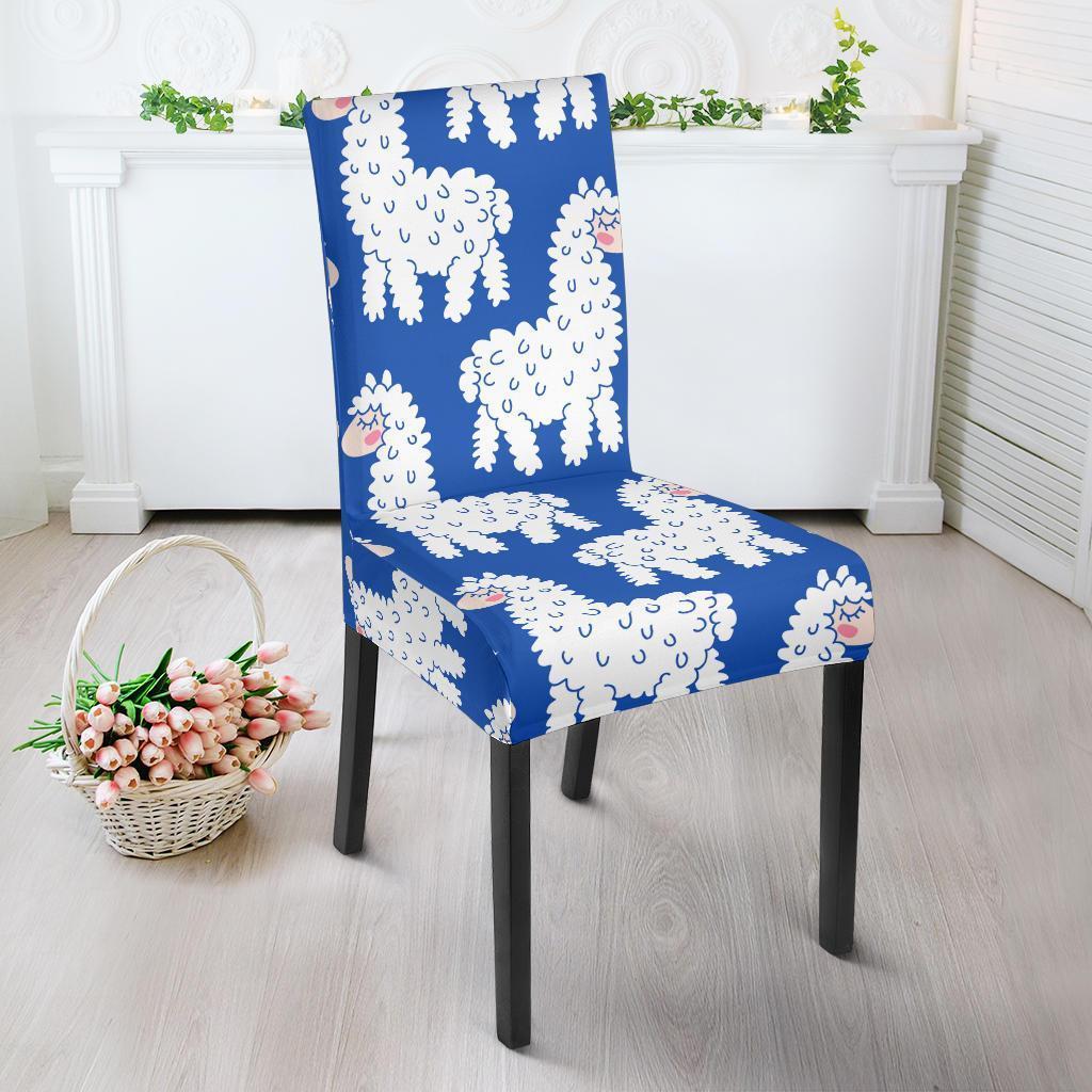 Alpaca Print Pattern Chair Cover-grizzshop