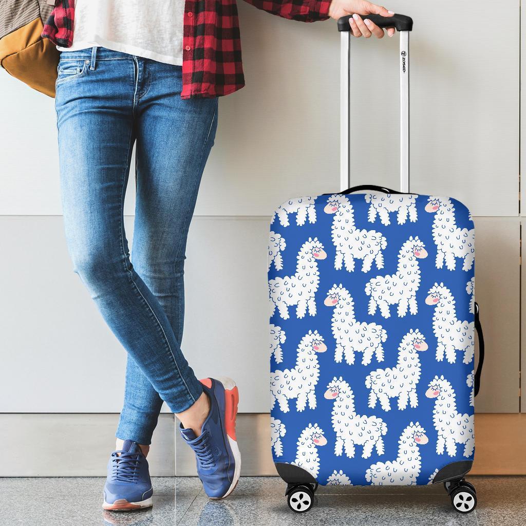 Alpaca Print Pattern Luggage Cover Protector-grizzshop