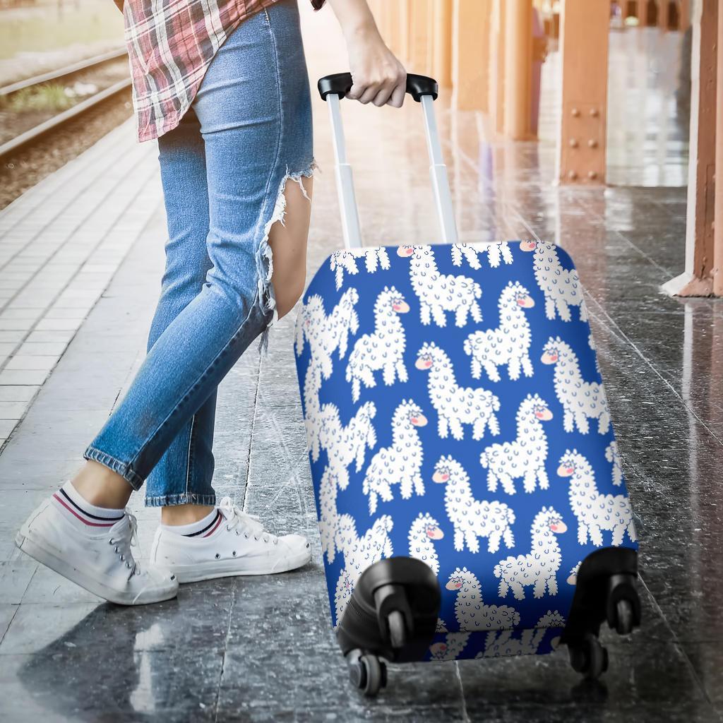 Alpaca Print Pattern Luggage Cover Protector-grizzshop