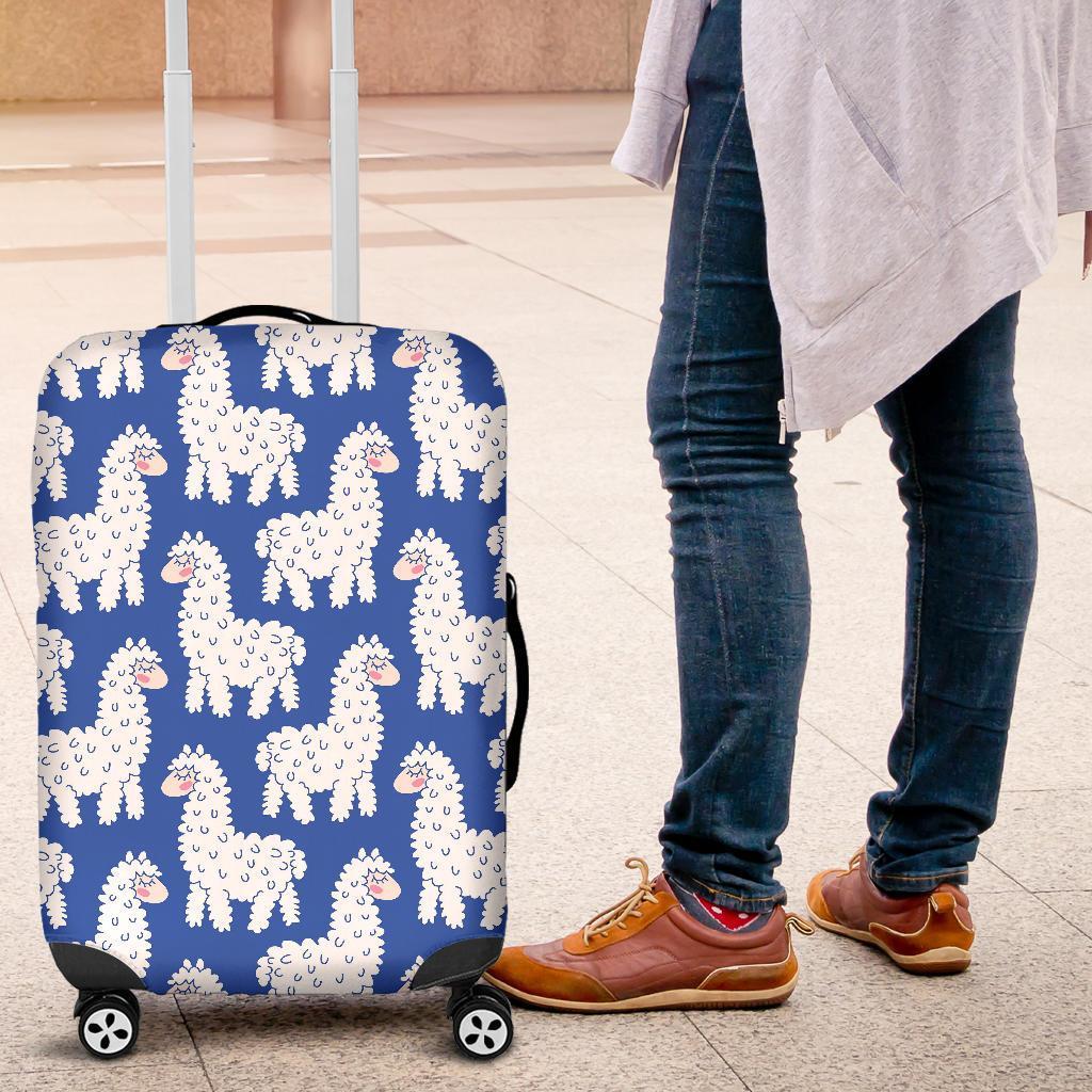 Alpaca Print Pattern Luggage Cover Protector-grizzshop