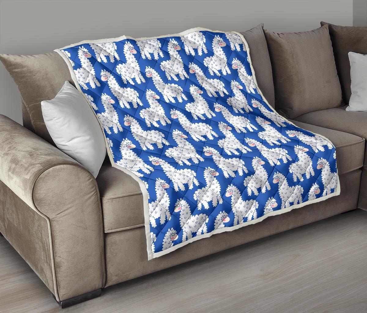 Alpaca Print Pattern Quilt-grizzshop