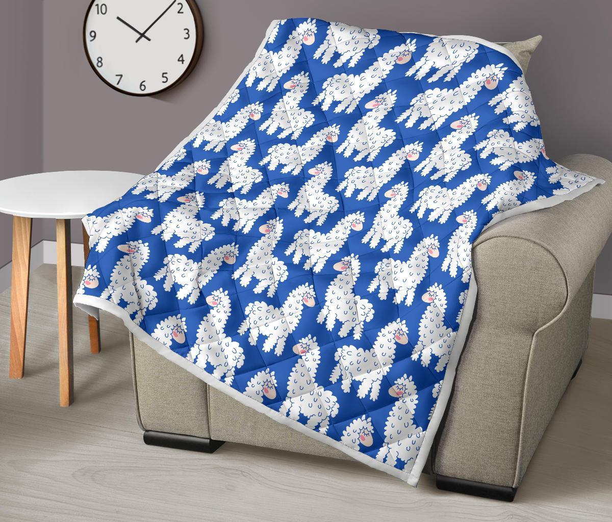 Alpaca Print Pattern Quilt-grizzshop