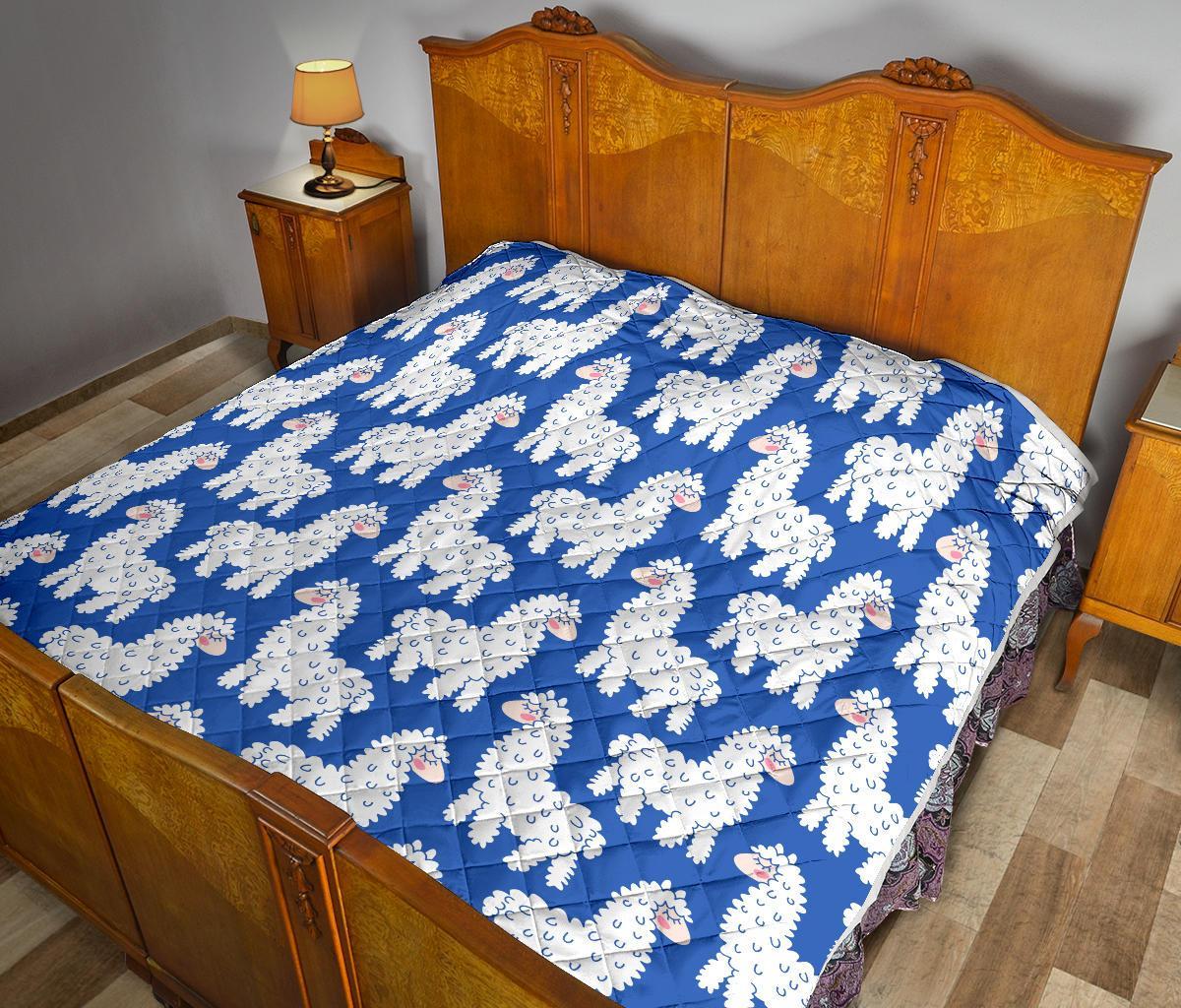 Alpaca Print Pattern Quilt-grizzshop