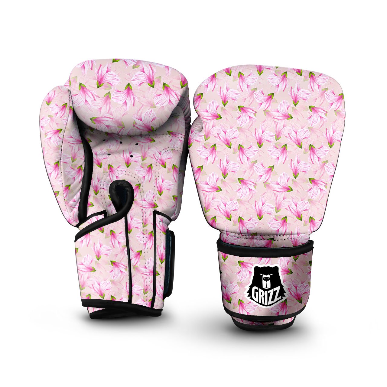 Alstroemeria Pink Print Pattern Boxing Gloves-grizzshop