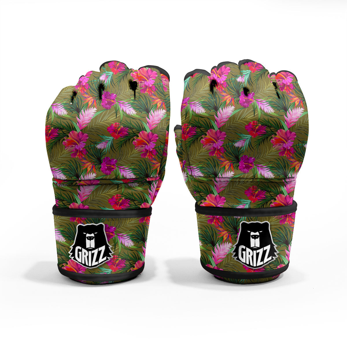 Alstroemeria Purple Pattern MMA Gloves-grizzshop