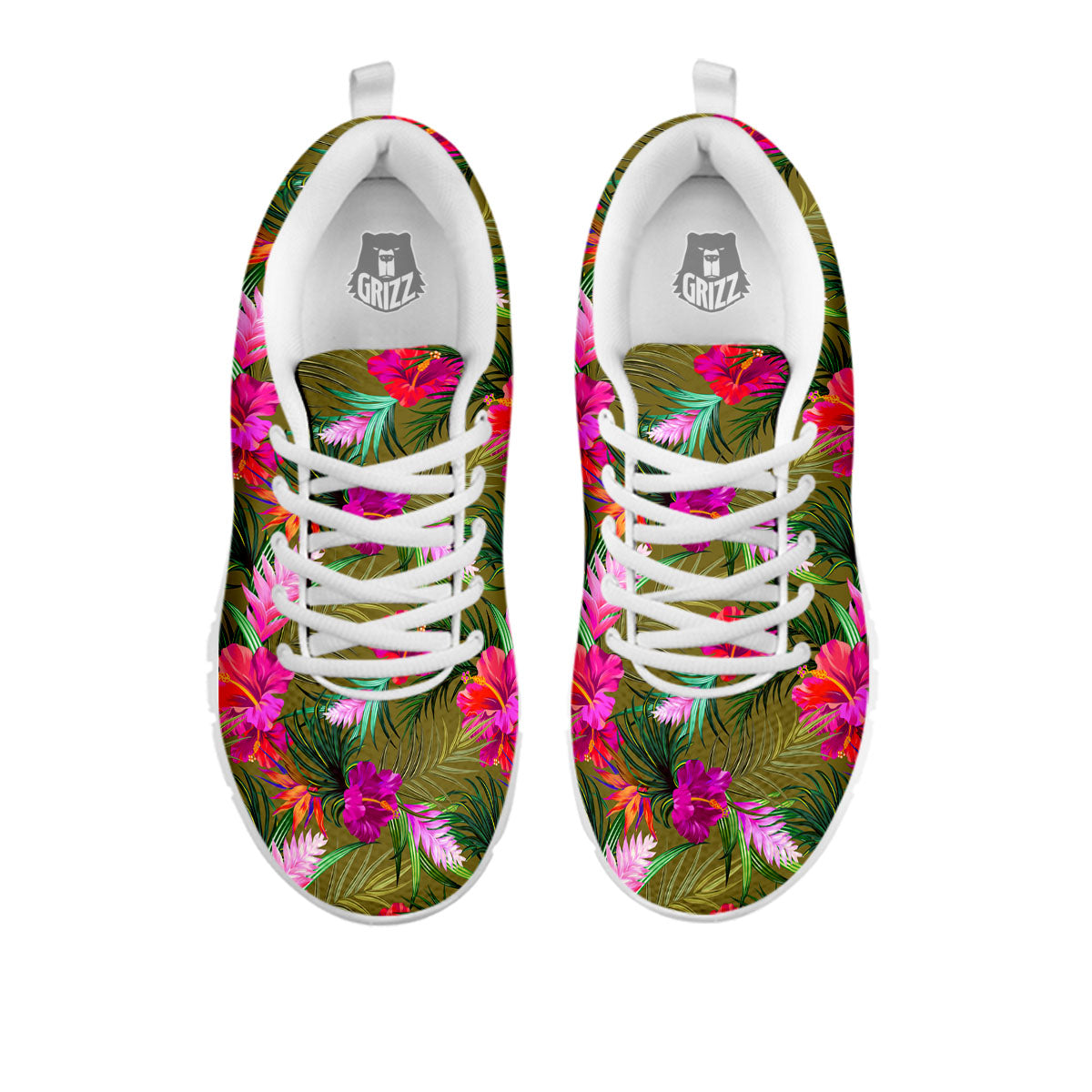 Alstroemeria Purple Pattern White Sneaker-grizzshop