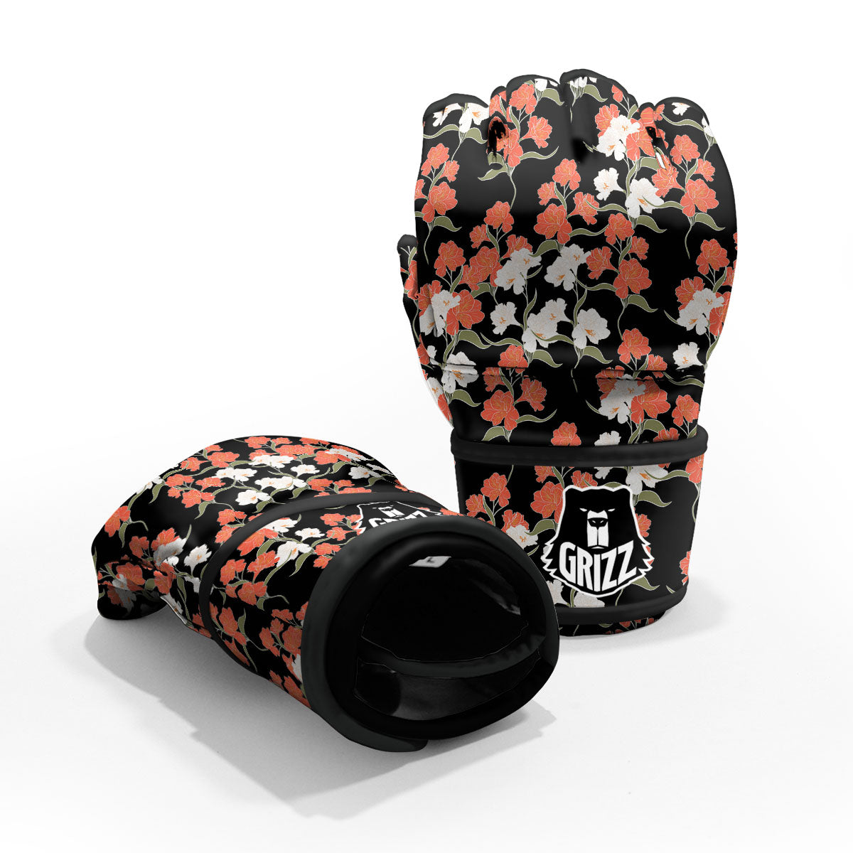 Alstroemeria Red Print Pattern MMA Gloves-grizzshop