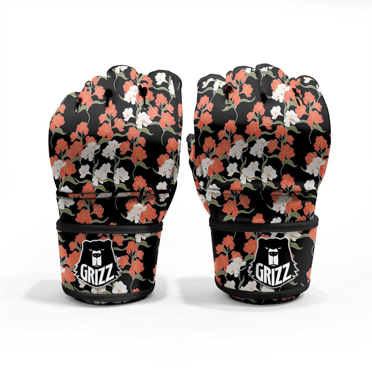 Alstroemeria Red Print Pattern MMA Gloves-grizzshop