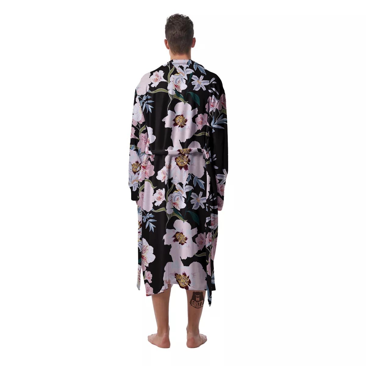 Alstroemeria Tropical Print Pattern Men's Robe-grizzshop