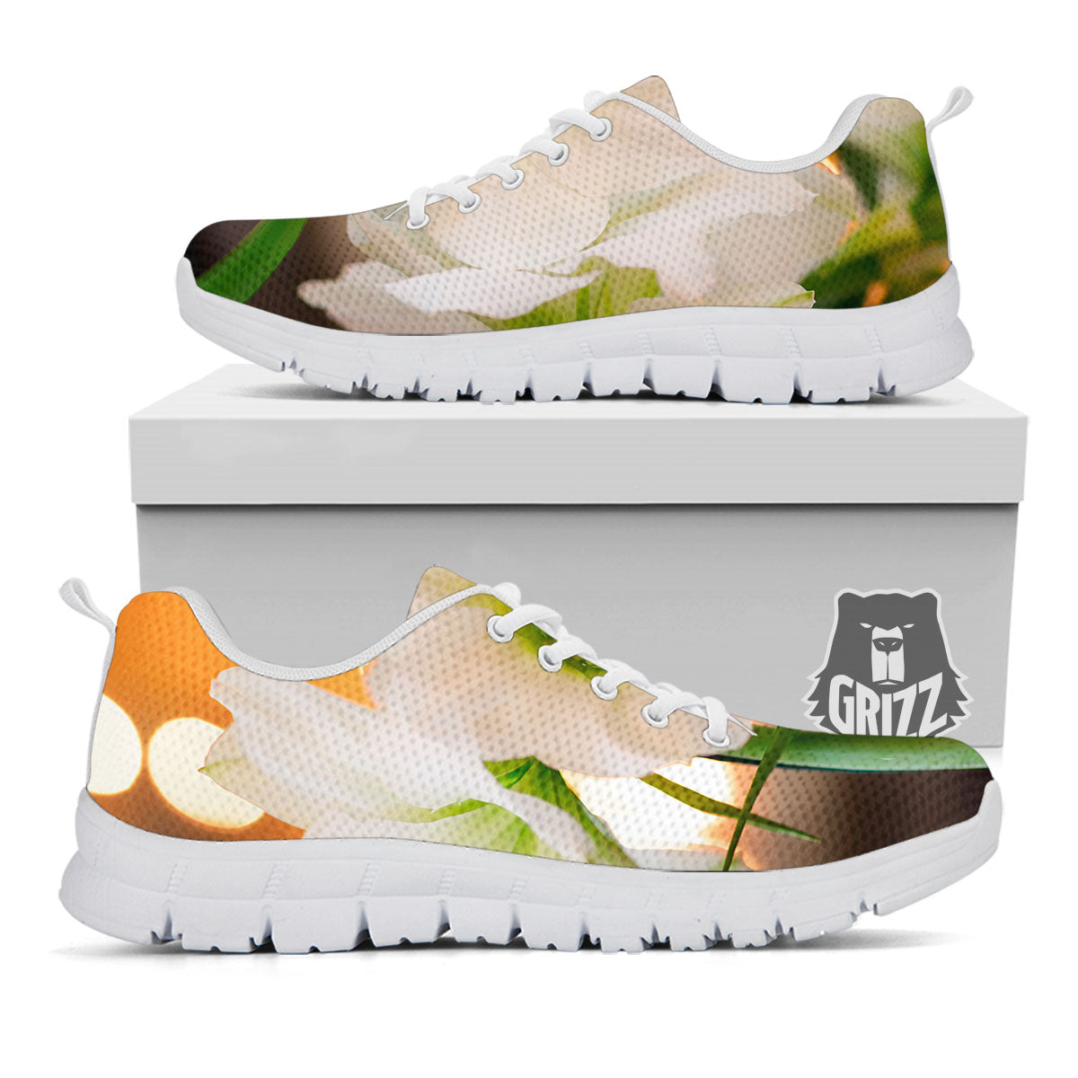 Amaryllis White Print White Sneaker-grizzshop