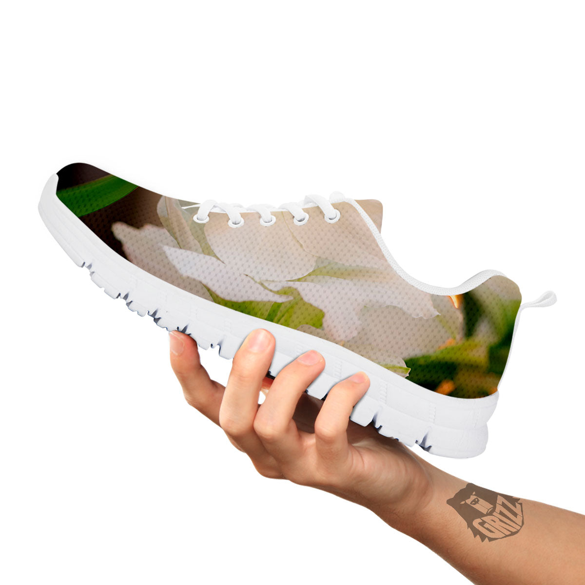 Amaryllis White Print White Sneaker-grizzshop