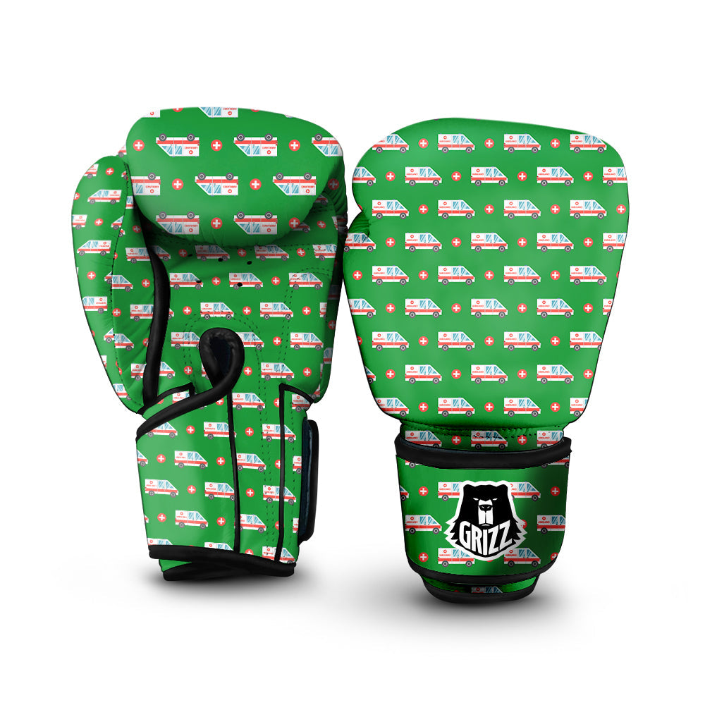 Ambulance Car Paramedic Print Pattern Boxing Gloves-grizzshop