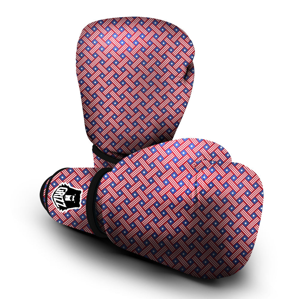 American Flag 4th of July Print Pattern Boxing Gloves-grizzshop