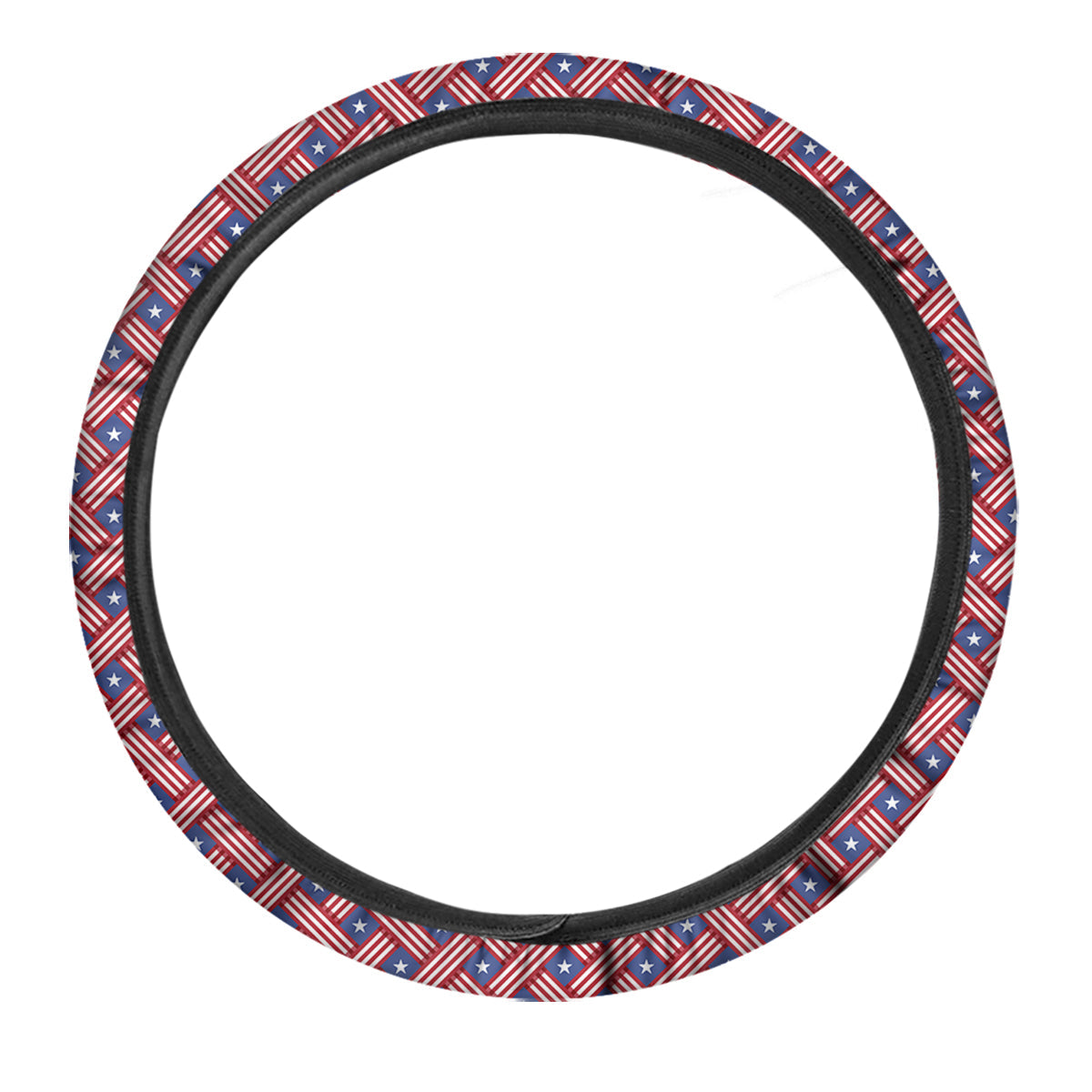 American Flag 4th of July Print Pattern Car Steering Wheel Cover-grizzshop