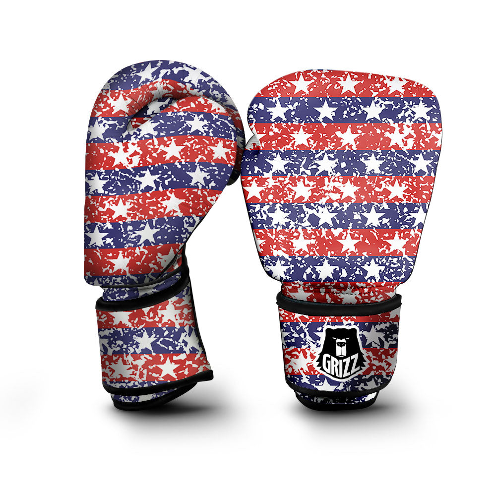 American Flag Abstract Print Boxing Gloves-grizzshop