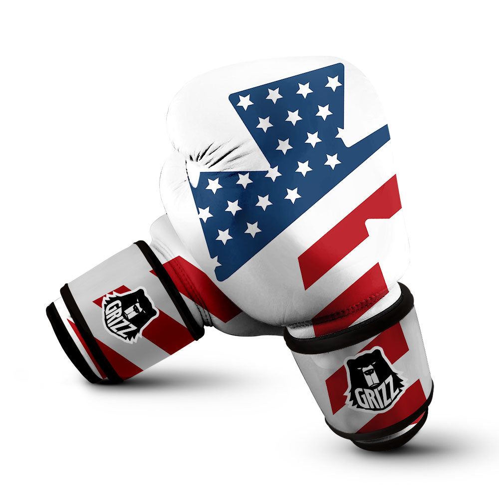 American Flag Christian Cross Print Boxing Gloves-grizzshop