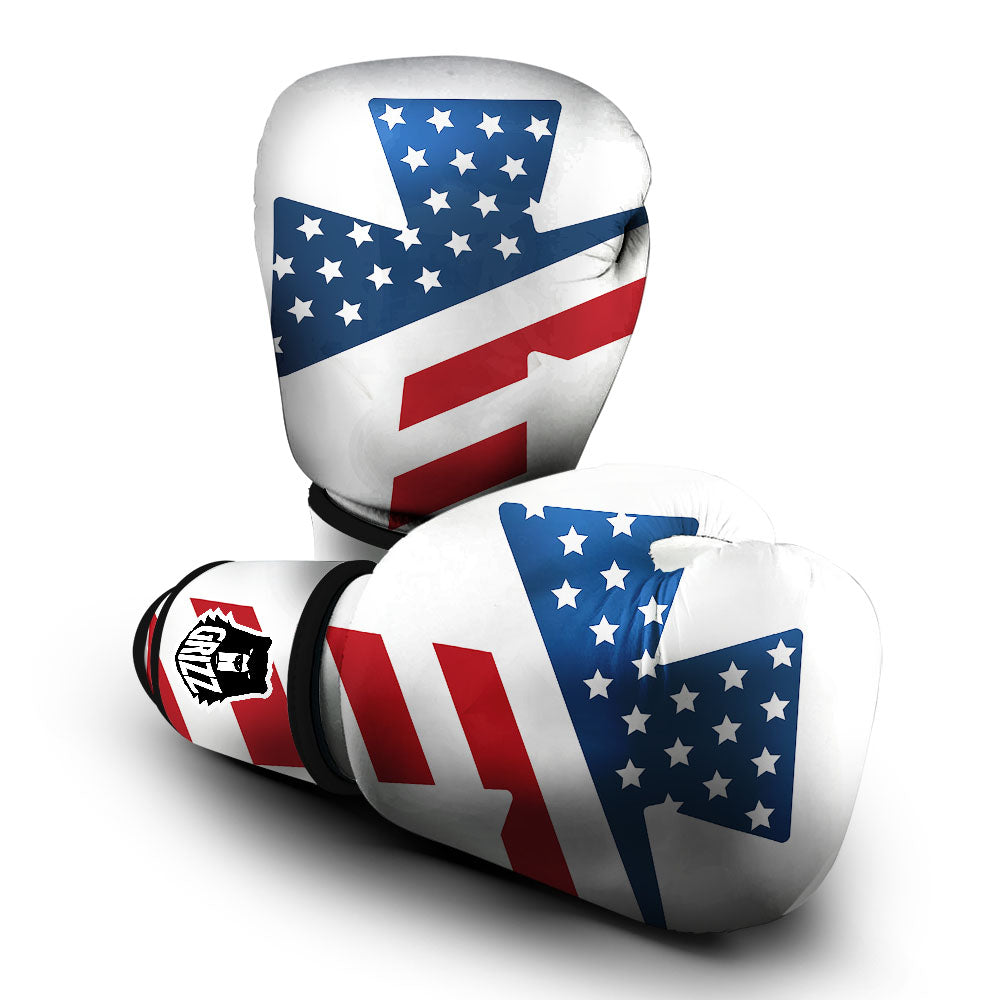 American Flag Christian Cross Print Boxing Gloves-grizzshop