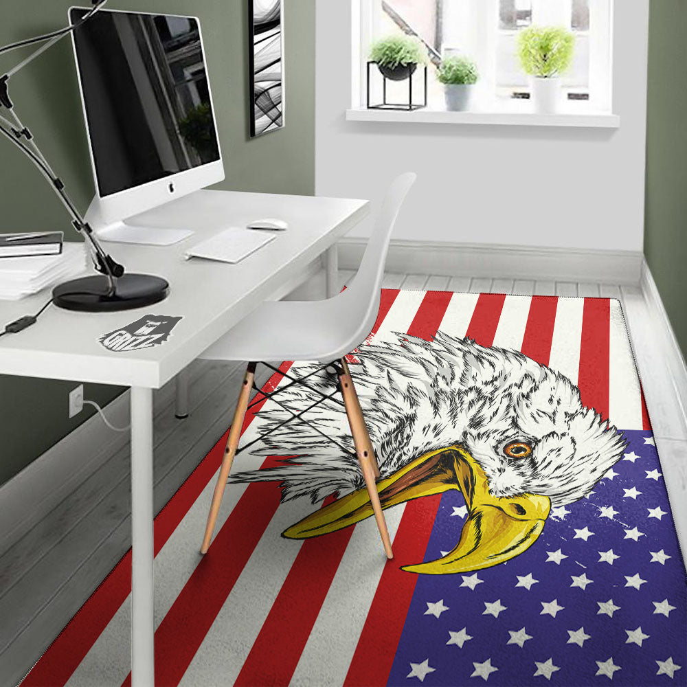 American Flag Eagle Print Floor Mat-grizzshop