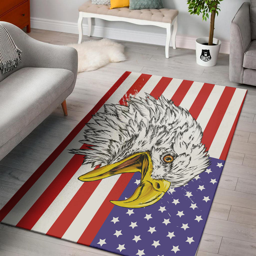 American Flag Eagle Print Floor Mat-grizzshop