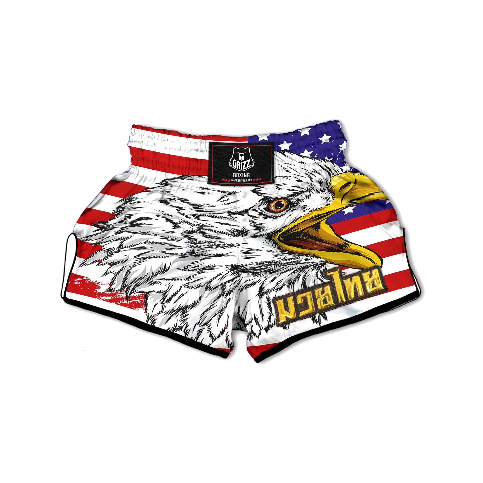 Round Waffle Print Muay Thai Boxing Shorts
