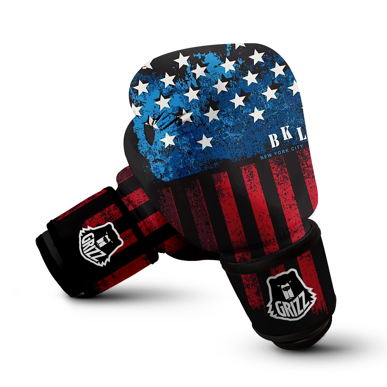 American Flag Vintage Print Boxing Gloves-grizzshop